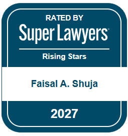 RATED BY Super Lawyers | Rising Star | Faisal A. Shuja | 2027
